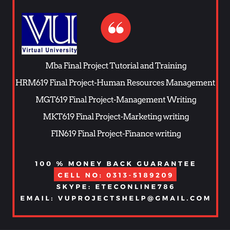 Mba Final Project Tutorial and Training